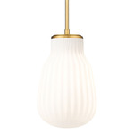 Newbury Pendant - Modern Gold / White Opal