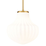 Newbury Pendant - Modern Gold / White Opal