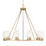 Titus Chandelier - Modern Gold / Clear