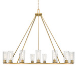Titus Chandelier - Modern Gold / Clear