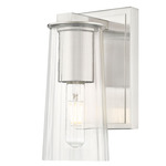 Titus Wall Sconce - Brushed Nickel / Clear