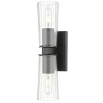 Titus Wall Sconce - Matte Black / Clear