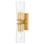 Titus Wall Sconce - Modern Gold / Clear
