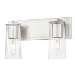 Titus Bathroom Vanity Light - Brushed Nickel / Clear