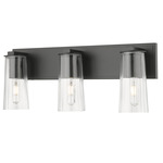 Titus Bathroom Vanity Light - Matte Black / Clear