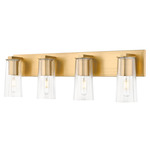 Titus Bathroom Vanity Light - Modern Gold / Clear