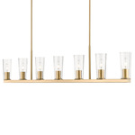 Titus Linear Chandelier - Modern Gold / Clear