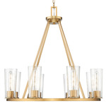 Titus Chandelier - Modern Gold / Clear