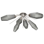 Aalto Starburst Ceiling Light - Beige Silver / Optic Ribbed Smoke