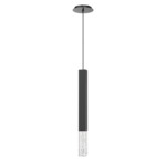 Axis Pendant - Matte Black / Clear