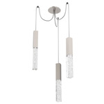 Axis Swag Multi Light Pendant - Beige Silver / Clear Cast
