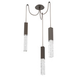 Axis Swag Multi Light Pendant - Flat Bronze / Clear Cast