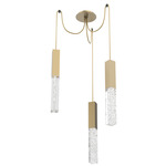Axis Swag Multi Light Pendant - Gilded Brass / Clear Cast