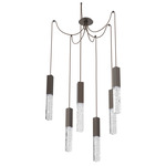 Axis Swag Multi Light Pendant - Flat Bronze / Clear Cast