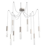 Axis Swag Multi Light Pendant - Beige Silver / Clear Cast