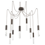 Axis Swag Multi Light Pendant - Flat Bronze / Clear Cast