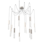 Axis Swag Multi Light Pendant - Beige Silver / Clear Cast