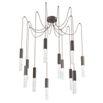 Axis Swag Multi Light Pendant - Flat Bronze / Clear Cast