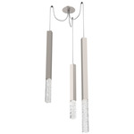Axis XL Swag Multi Light Pendant - Beige Silver / Clear Cast