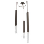Axis XL Swag Multi Light Pendant - Flat Bronze / Clear Cast