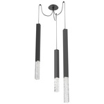 Axis XL Swag Multi Light Pendant - Matte Black / Clear Cast