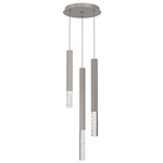 Axis XL Round Multi Light Pendant - Beige Silver / Clear Cast