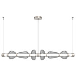 Bolla Mandrel Linear Chandelier - Beige Silver / Smoke