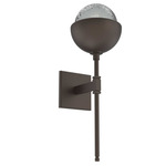 Cabochon Belvedere Wall Sconce - Flat Bronze / Smoke