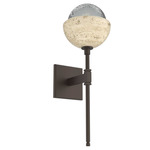 Cabochon Belvedere Wall Sconce - Flat Bronze / Smoke