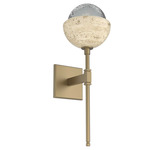 Cabochon Belvedere Wall Sconce - Gilded Brass / Smoke