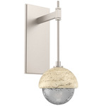 Cabochon Tempo Wall Sconce - Beige Silver / Smoke
