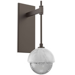 Cabochon Tempo Wall Sconce - Flat Bronze / Smoke