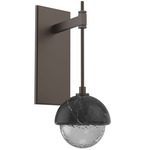 Cabochon Tempo Wall Sconce - Flat Bronze / Smoke
