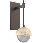 Cabochon Tempo Wall Sconce - Flat Bronze / Smoke