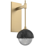 Cabochon Tempo Wall Sconce - Gilded Brass / Smoke
