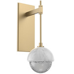 Cabochon Tempo Wall Sconce - Gilded Brass / Smoke
