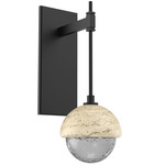 Cabochon Tempo Wall Sconce - Matte Black / Smoke