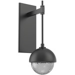 Cabochon Tempo Wall Sconce - Matte Black / Smoke