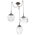 Cosmos Gem Swag Multi Light Pendant - Flat Bronze / Clear Zircon