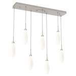 Fiori Linear Multi Light Pendant - Beige Silver / Fiori White