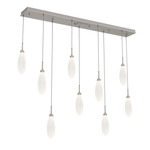Fiori Linear Multi Light Pendant - Beige Silver / Fiori White