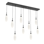 Fiori Linear Multi Light Pendant - Matte Black / Fiori White