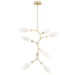 Fiori Modern Vine Chandelier - Gilded Brass / Fiori White