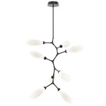 Fiori Modern Vine Chandelier - Matte Black / Fiori White