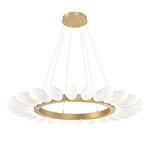 Fiori Radial Ring Chandelier - Gilded Brass / Fiori White