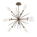 Fiori Starburst Chandelier - Flat Bronze / Fiori White