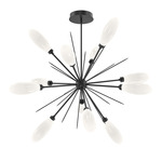 Fiori Starburst Chandelier - Matte Black / Fiori White
