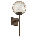 Gaia Belvedere Wall Sconce - Flat Bronze / Amber