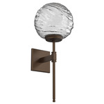 Gaia Belvedere Wall Sconce - Flat Bronze / Clear