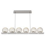 Gaia Linear Chandelier - Beige Silver / Amber